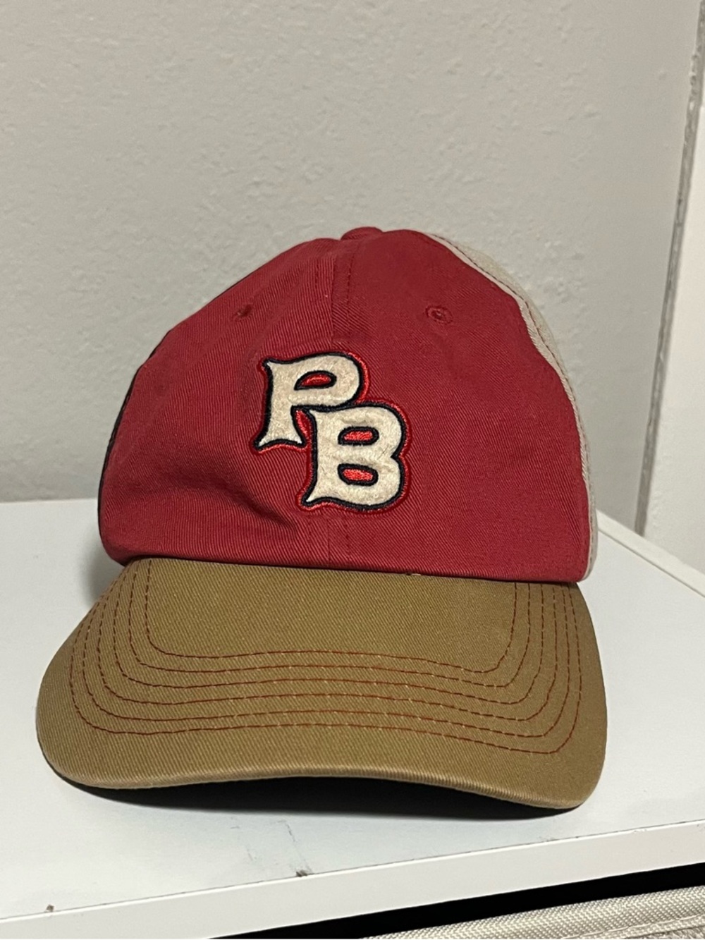 PLAYBOY Red and Brown Two-Tone Baseball Cap
